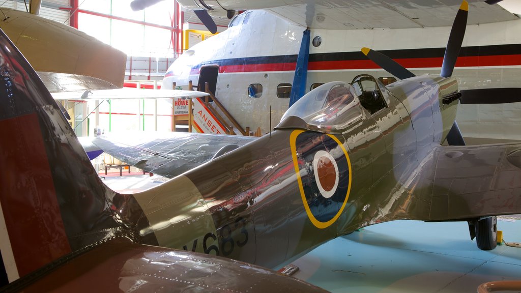 Solent Sky Museum showing interior views and aircraft