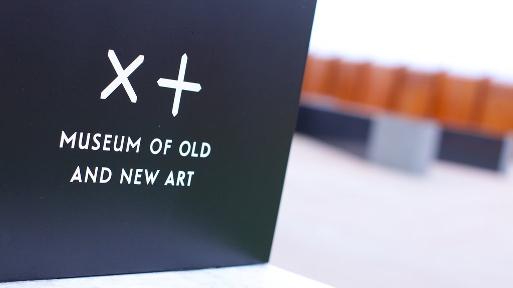 Museum of Old and New Art which includes signage