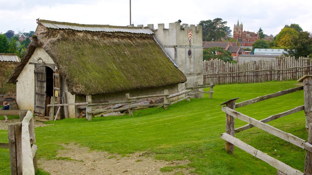 Mountfitchet Castle featuring heritage elements and a castle