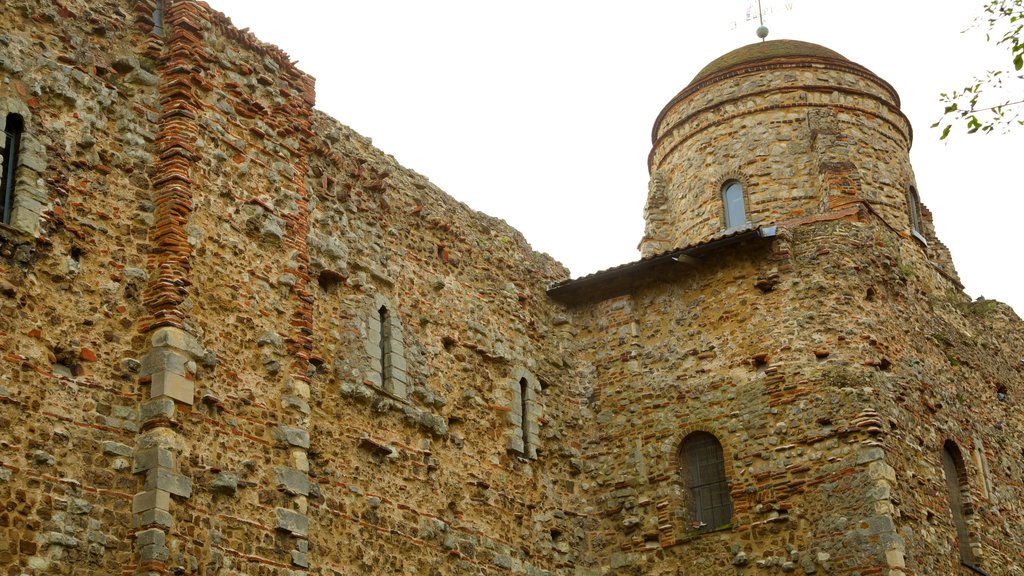 Colchester Castle Park featuring heritage architecture and a castle