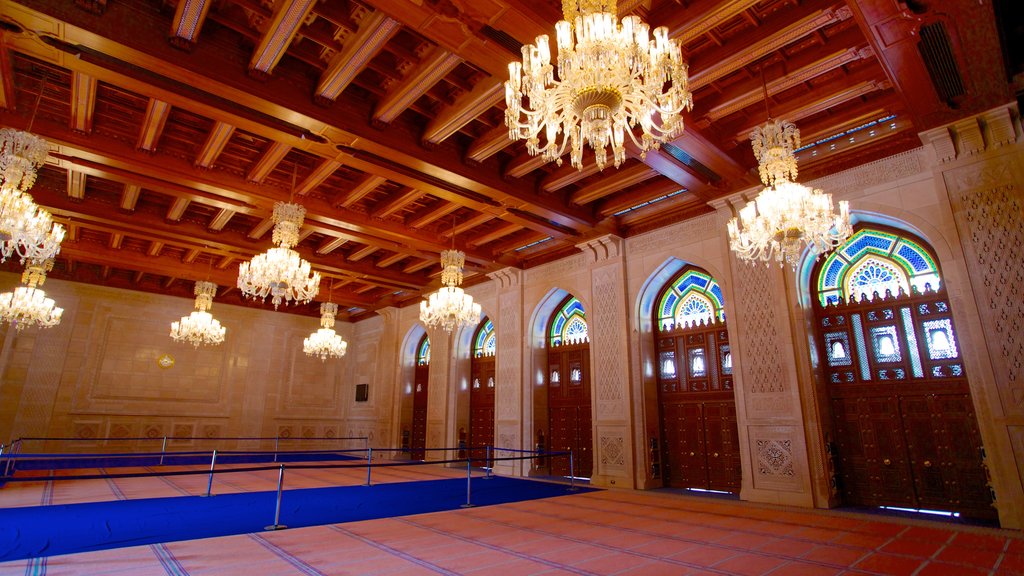 Muscat which includes interior views, heritage architecture and a mosque