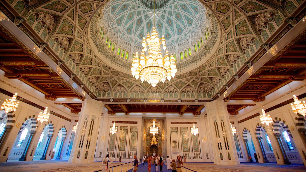 Oman showing religious elements, interior views and a mosque