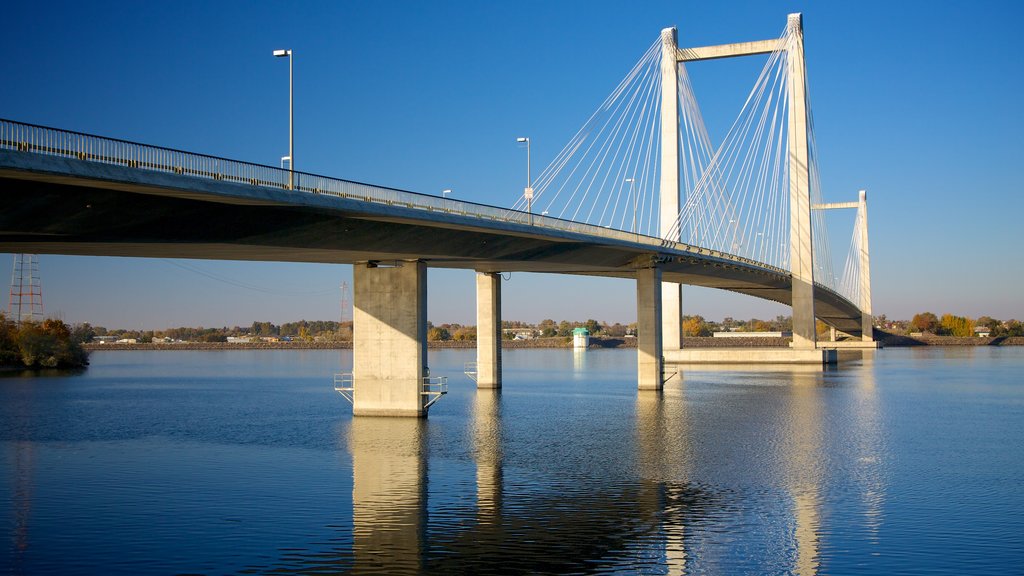 Tri-Cities showing a river or creek and a bridge