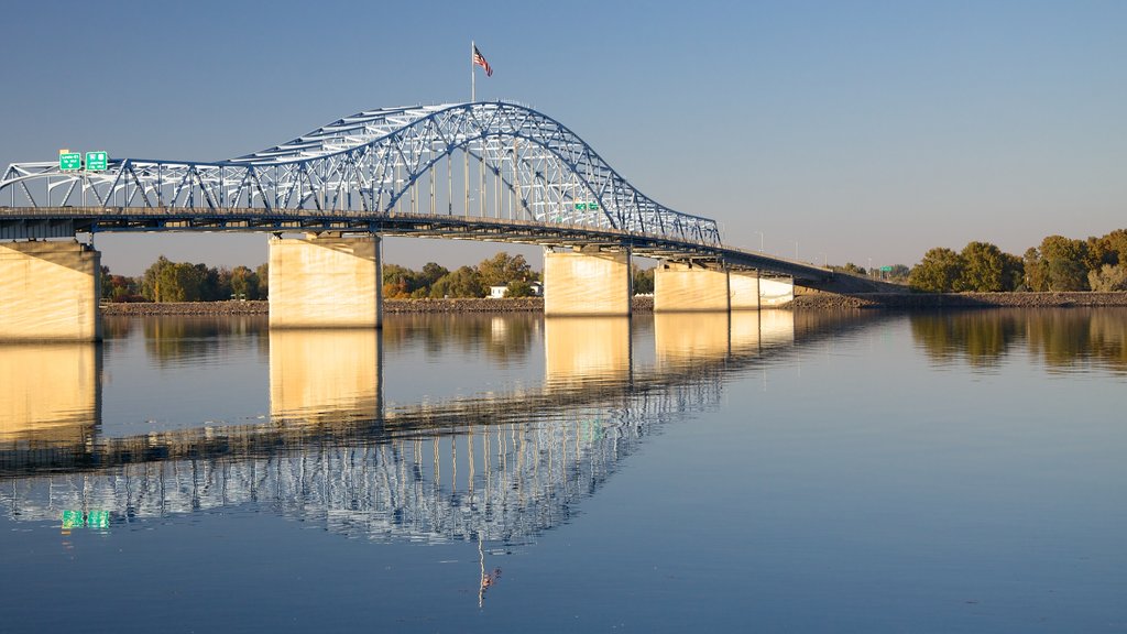 Tri-Cities showing a bridge and a river or creek