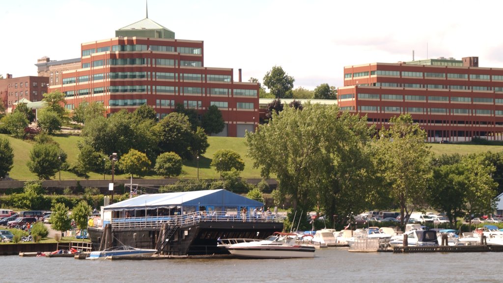 Newburgh showing a marina and boating