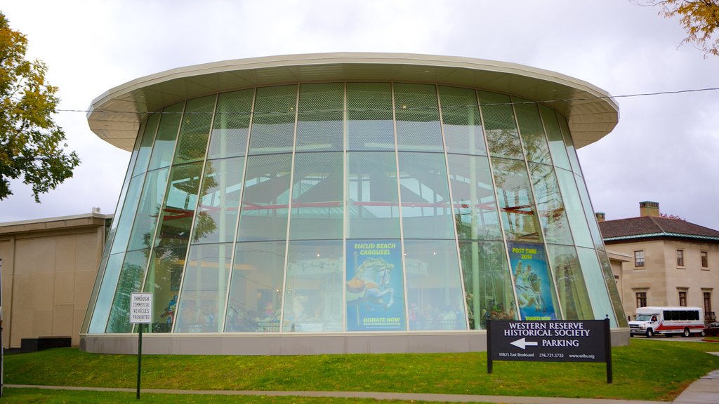 Western Reserve Historical Society showing modern architecture and a city