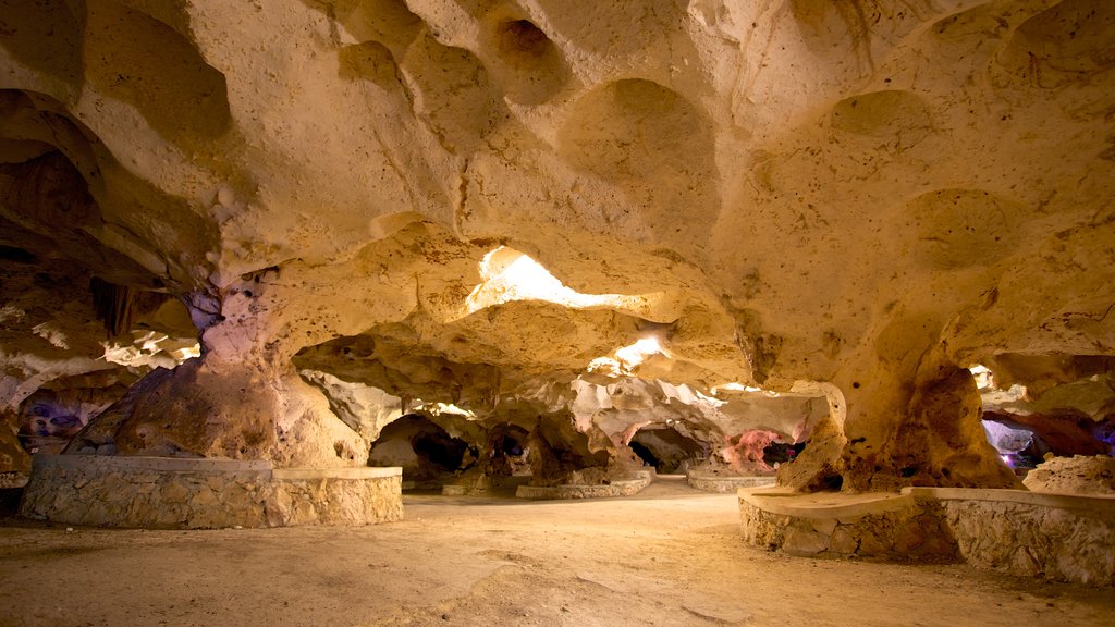 Green Grotto Caves showing caves and interior views