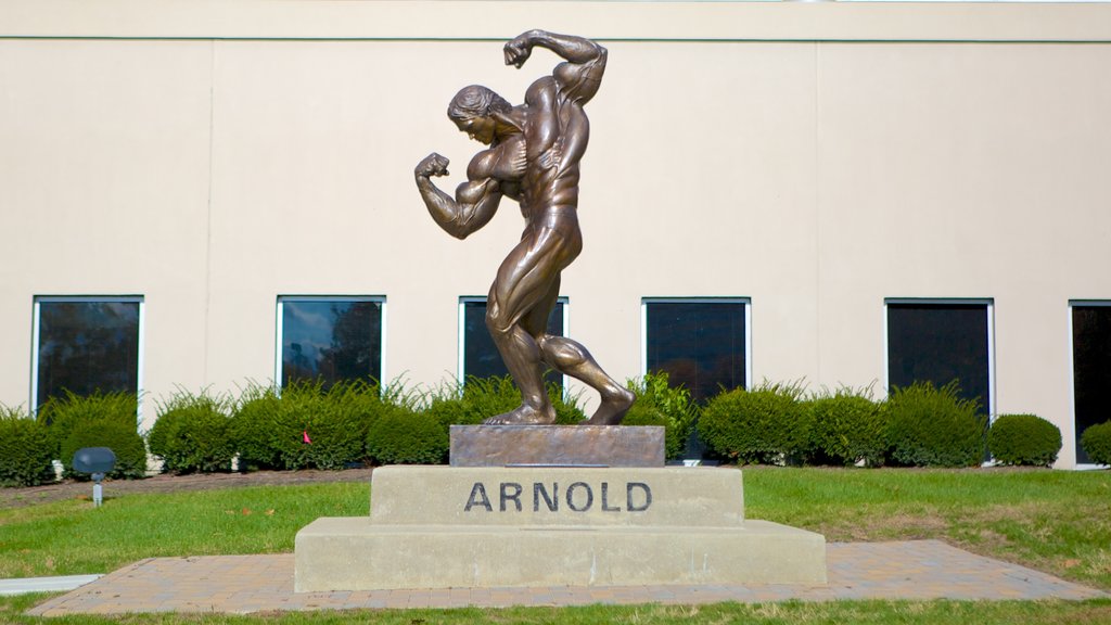 Veterans Memorial showing a memorial and a statue or sculpture