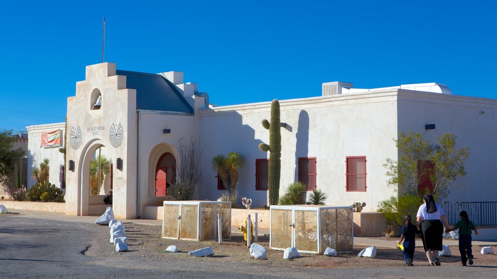 Mission San Xavier del Bac featuring a church or cathedral and heritage elements