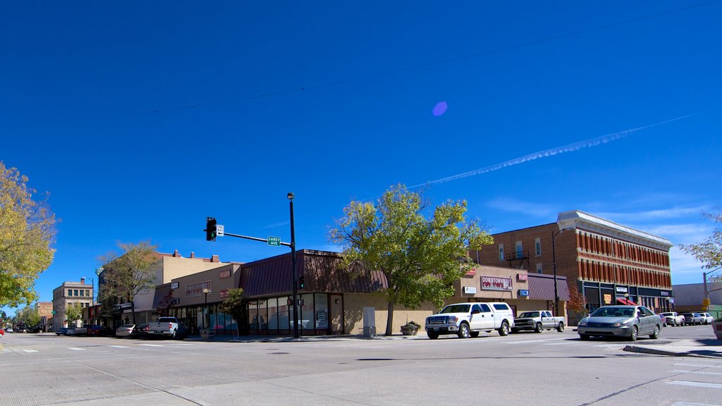 Cheyenne featuring a small town or village and street scenes