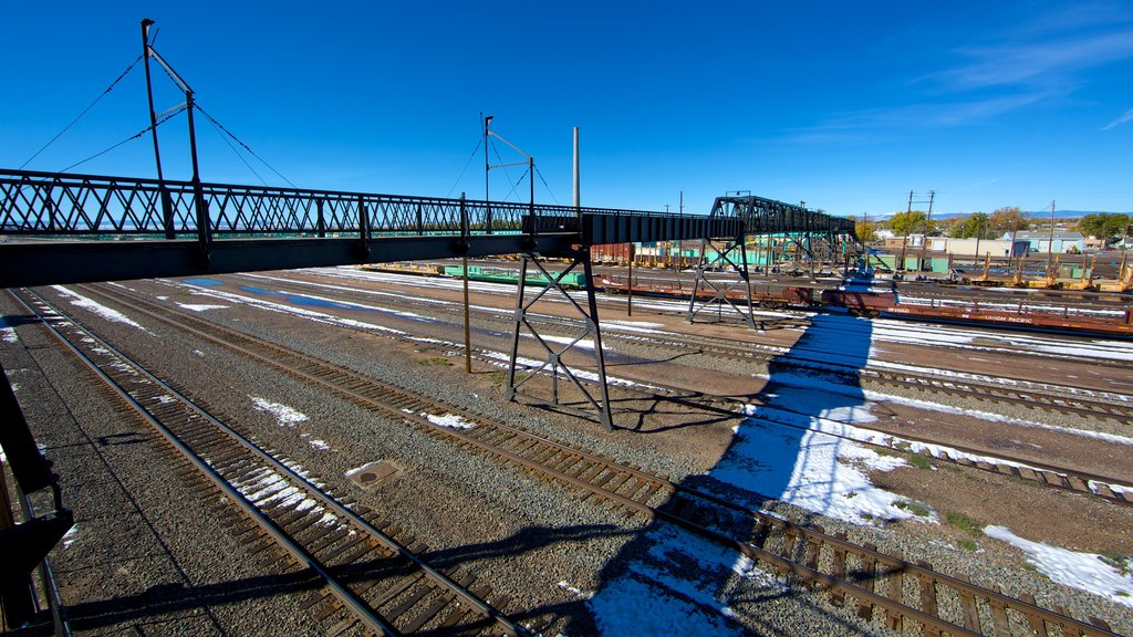 Laramie featuring a bridge and railway items