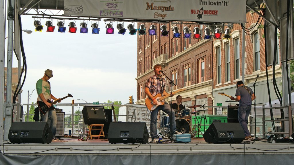 Lafayette showing performance art and music