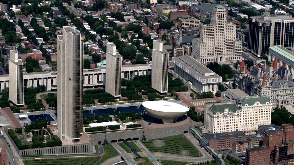 Albany showing a city and a skyscraper