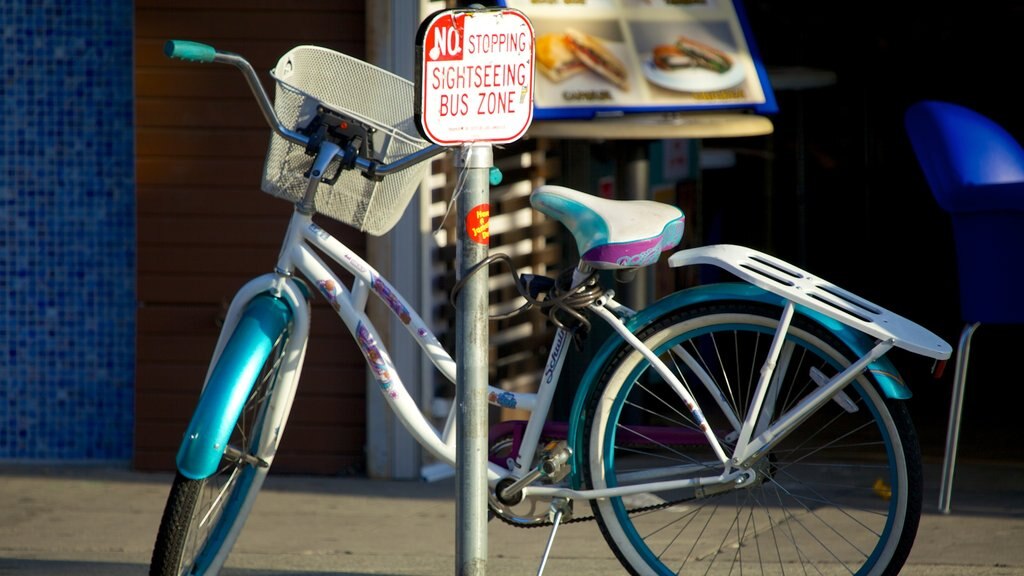 Melrose Avenue mostrando ciclismo e sinalização