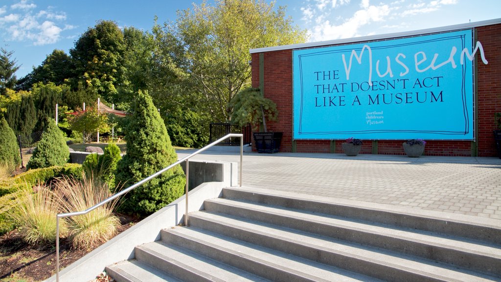 Portland Children\'s Museum which includes signage