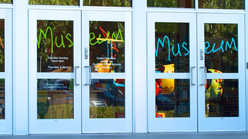 Portland Children\'s Museum featuring signage