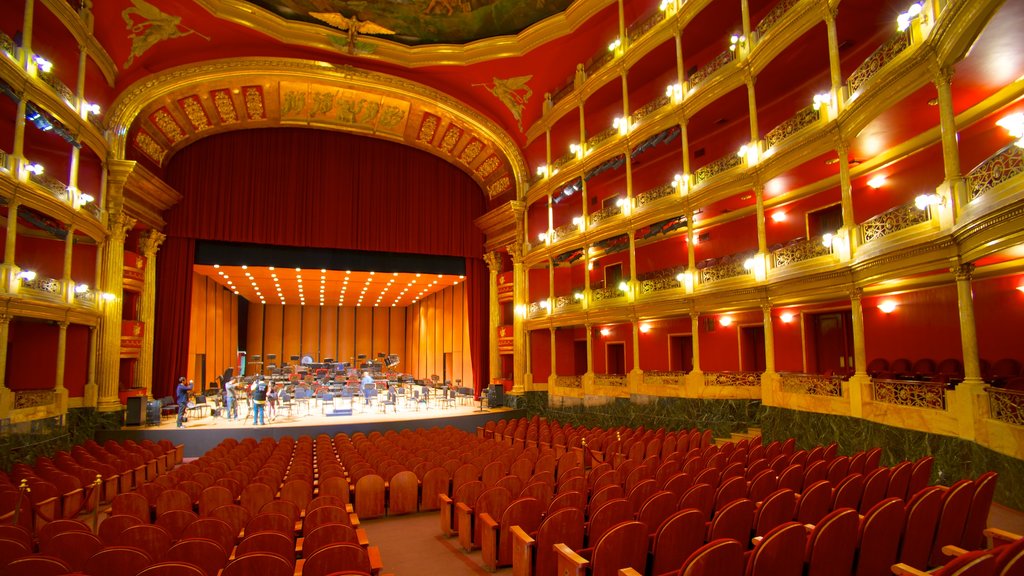 Teatro Degollado ofreciendo vistas interiores y escenas de teatro