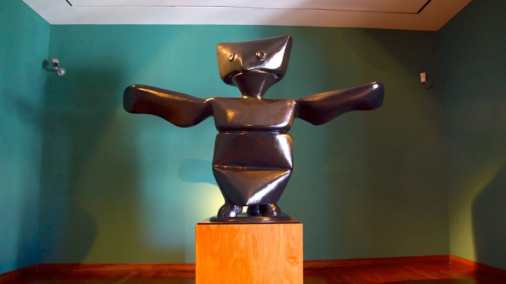 Botero Museum showing interior views and a statue or sculpture