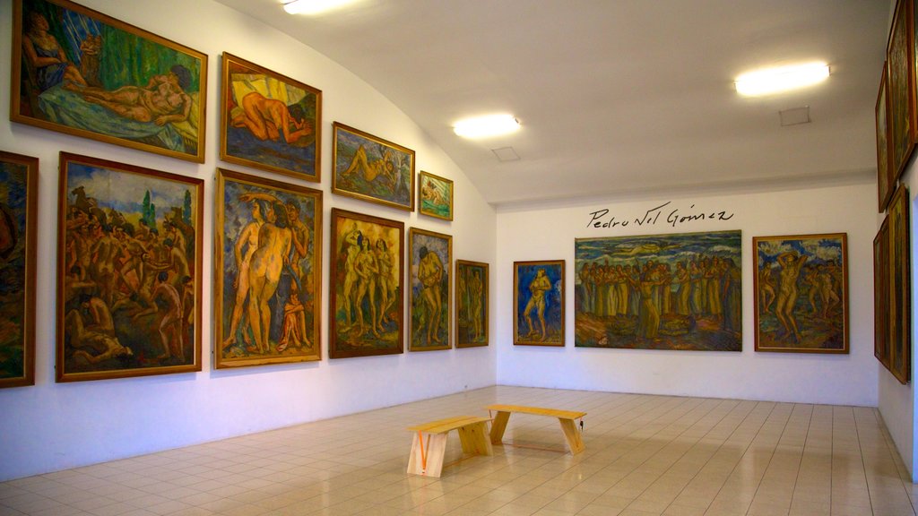 Pedro Nel Gomez Museum and House featuring art and interior views