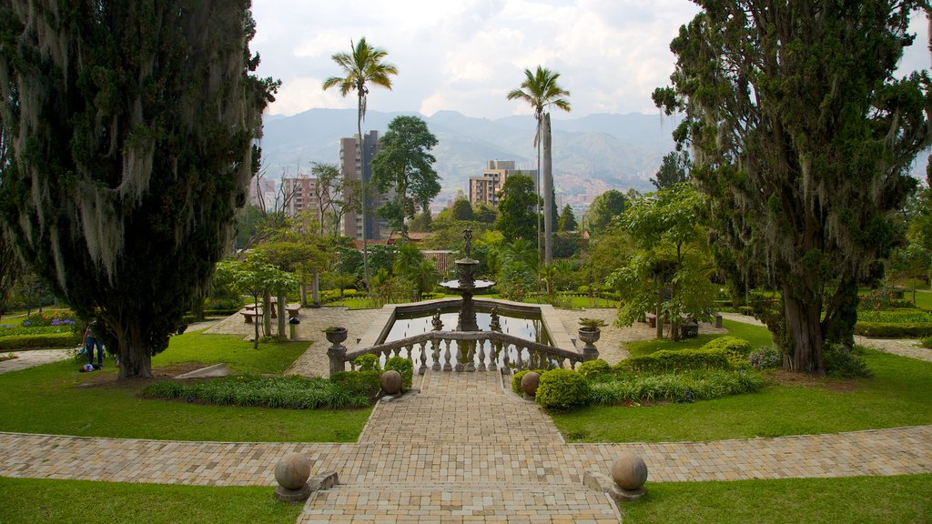 El Castillo Museum featuring a fountain, a park and château or palace