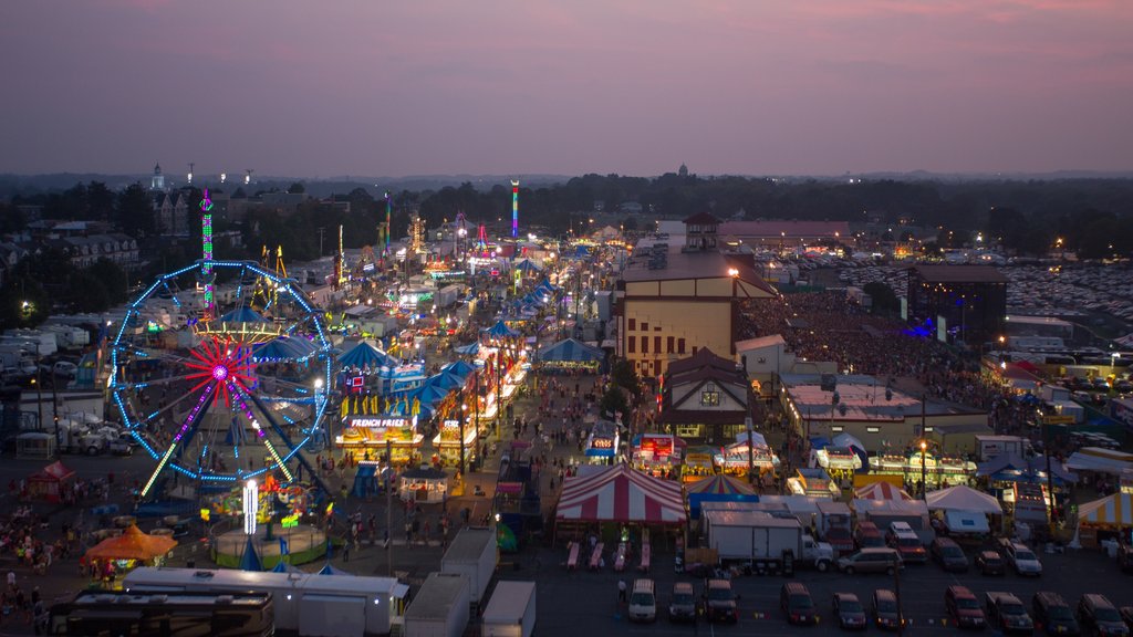 Allentown showing a city, a festival and rides