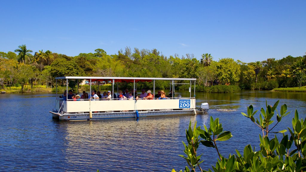 Naples Zoo at Caribbean Gardens showing boating and zoo animals