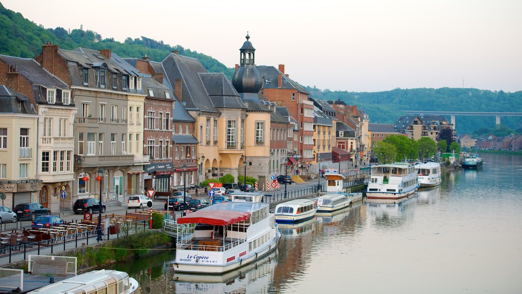 Dinant showing a river or creek and a coastal town