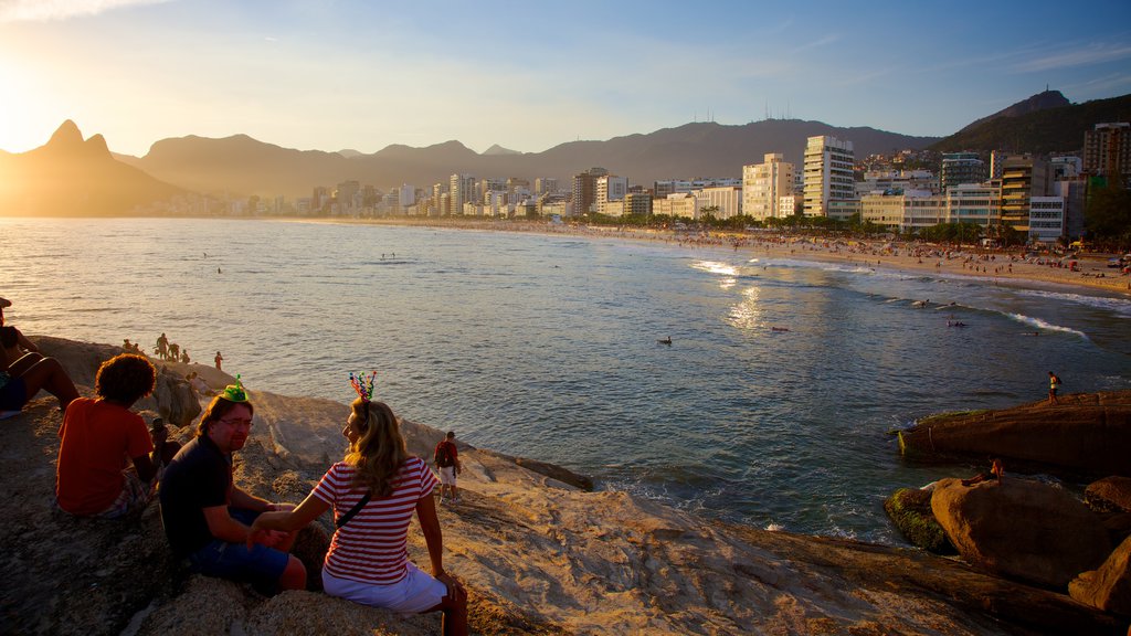 Rio de Janeiro featuring a sunset