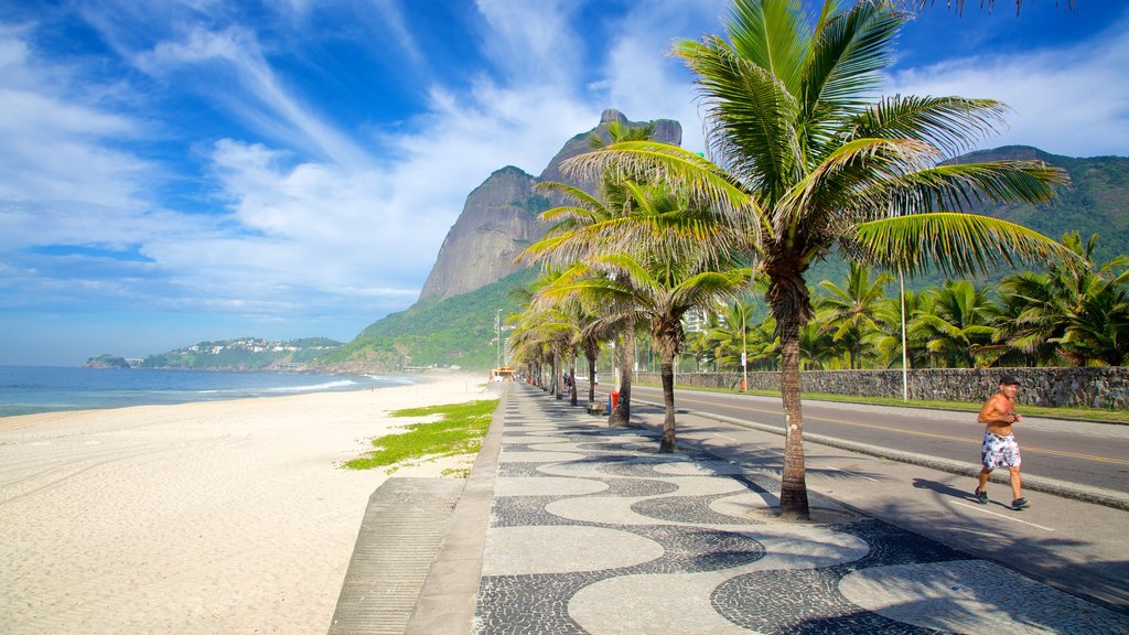 Sao Conrado Beach showing a sandy beach