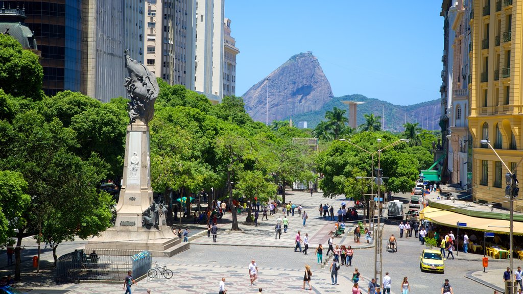 Teatro Municipal mostrando uma praça ou plaza e uma cidade