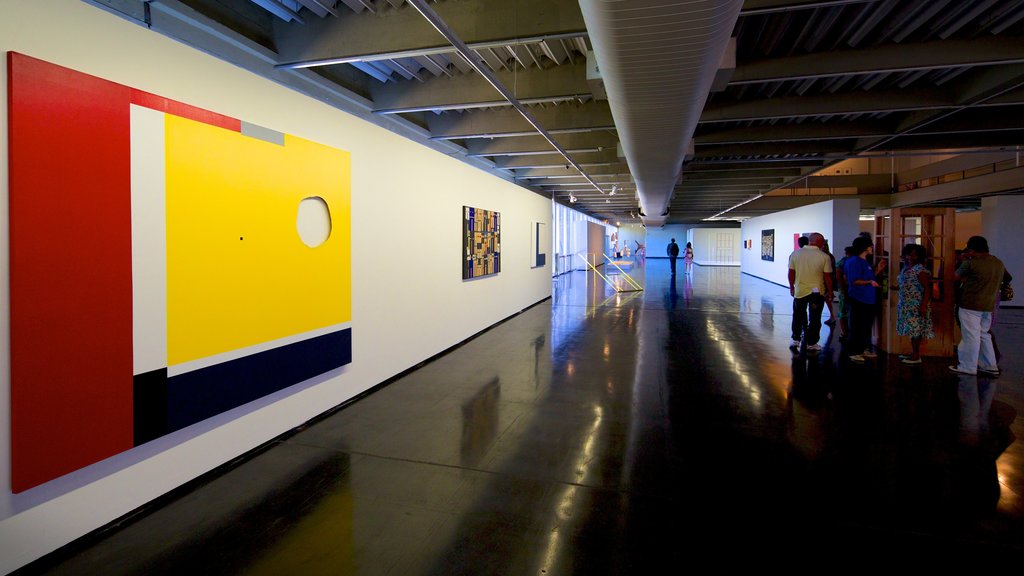 Museum of Modern Art showing interior views and art