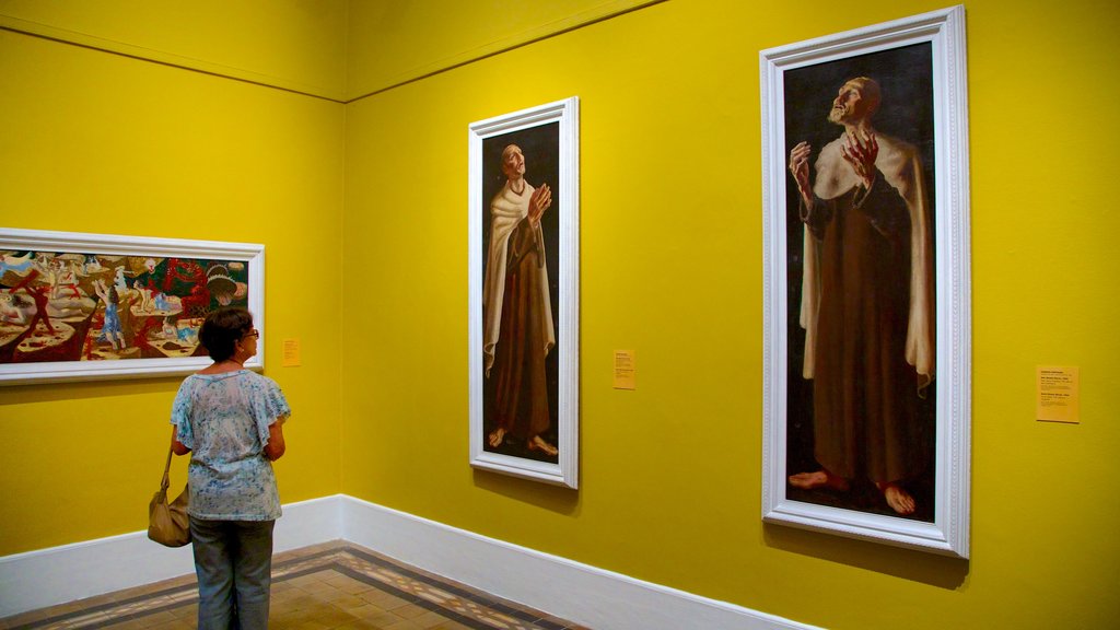 Museu Nacional de Belas Artes mostrando arte e vistas internas