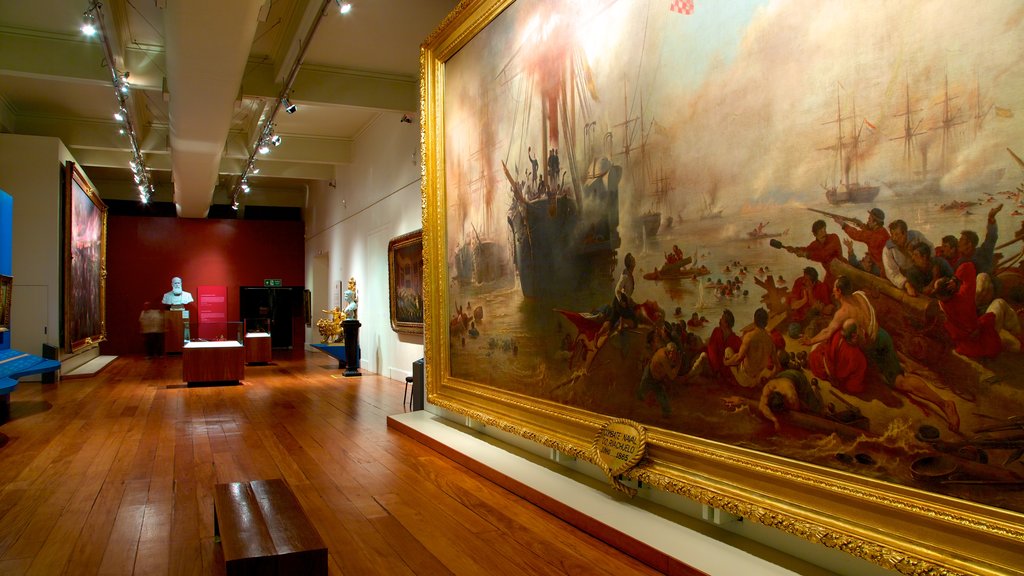 Museu Histórico Nacional mostrando vistas internas e arte