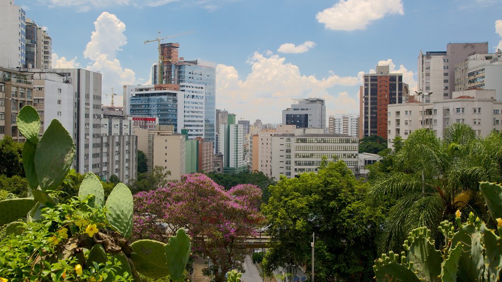 Museum of Modern Art featuring a garden, a high-rise building and a city