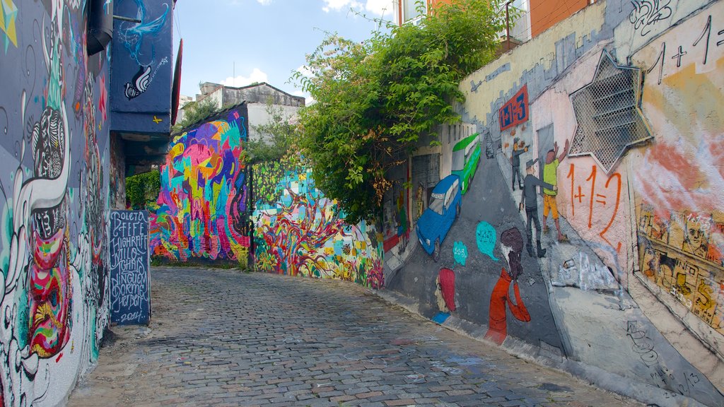 Vila Madalena bevat kunst in de open lucht