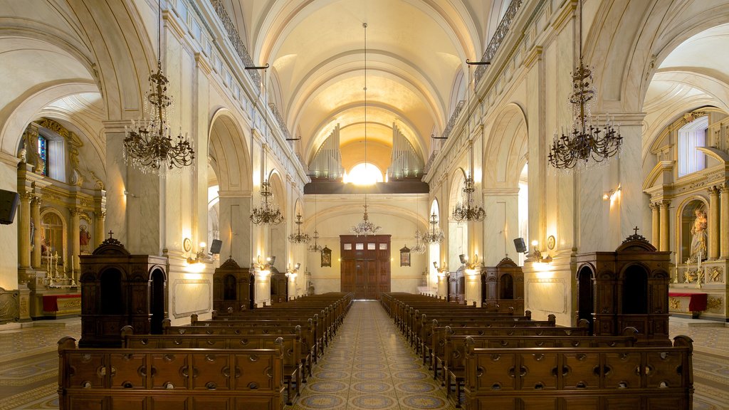 Montevideo Cathedral showing a church or cathedral, interior views and religious elements