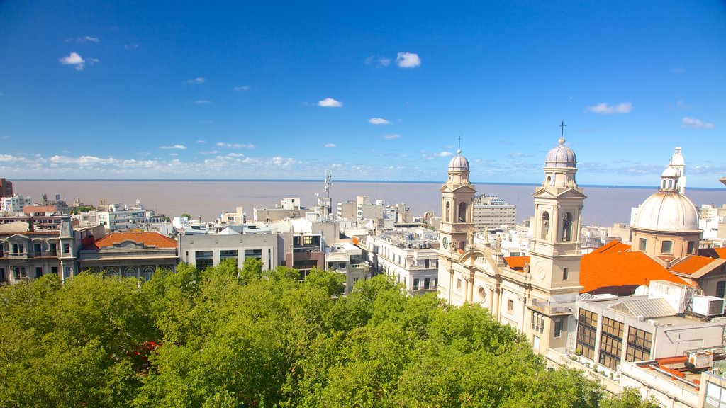 Montevideo Cathedral which includes a city, heritage architecture and religious aspects