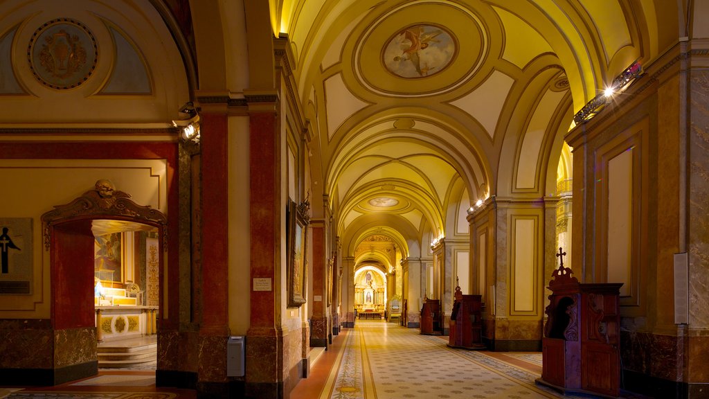 Buenos Aires Metropolitan Cathedral which includes religious aspects, interior views and heritage architecture