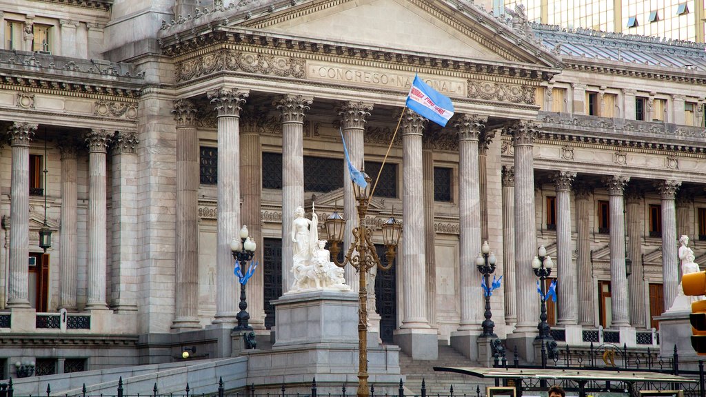 Argentine National Congress featuring an administrative building and heritage architecture