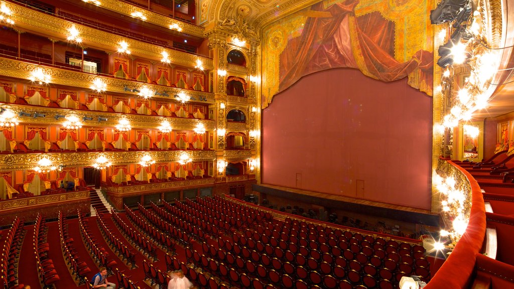 Teatro Colon featuring theatre scenes, interior views and heritage architecture