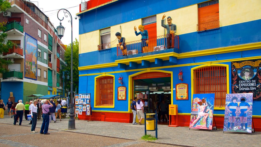 Caminito Street Museum featuring street scenes