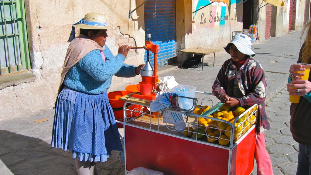 Uyuni which includes street scenes as well as a small group of people