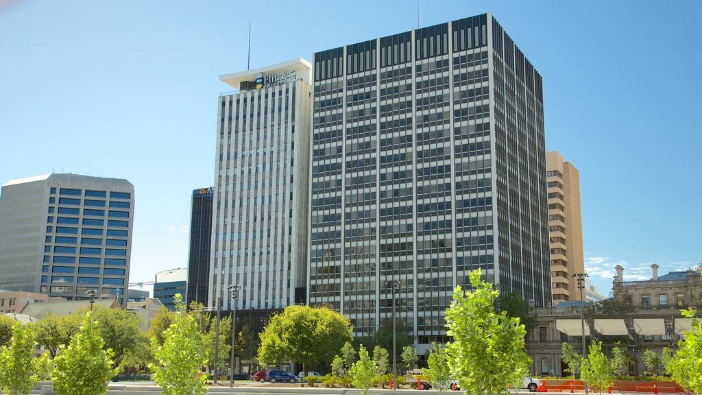 Victoria Square showing a city