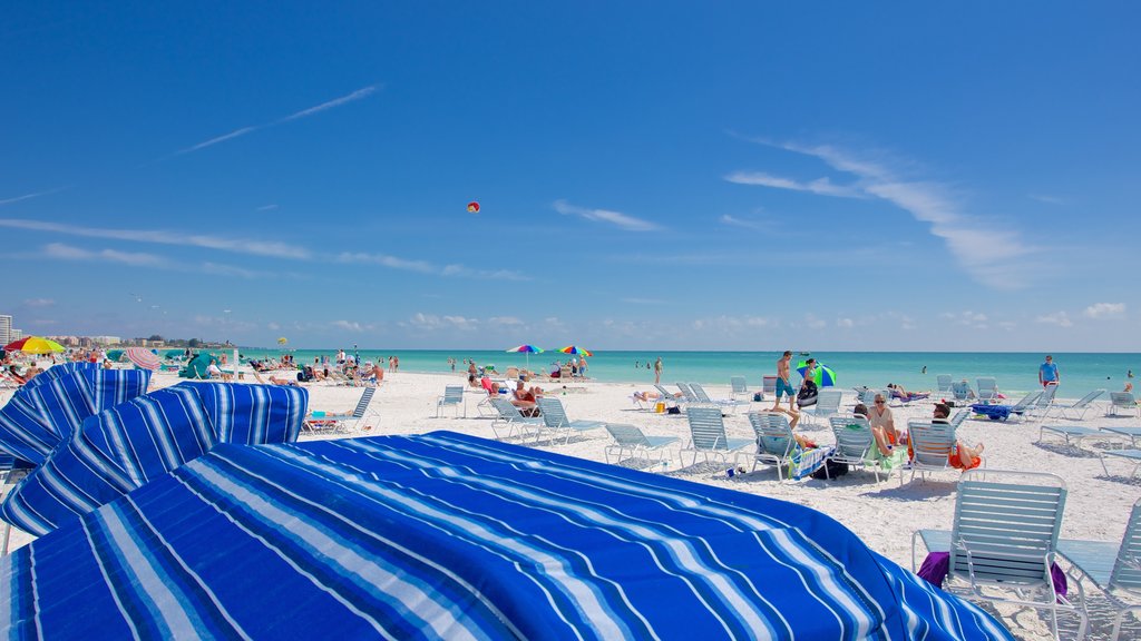 Siesta Key Public Beach que incluye una playa de arena