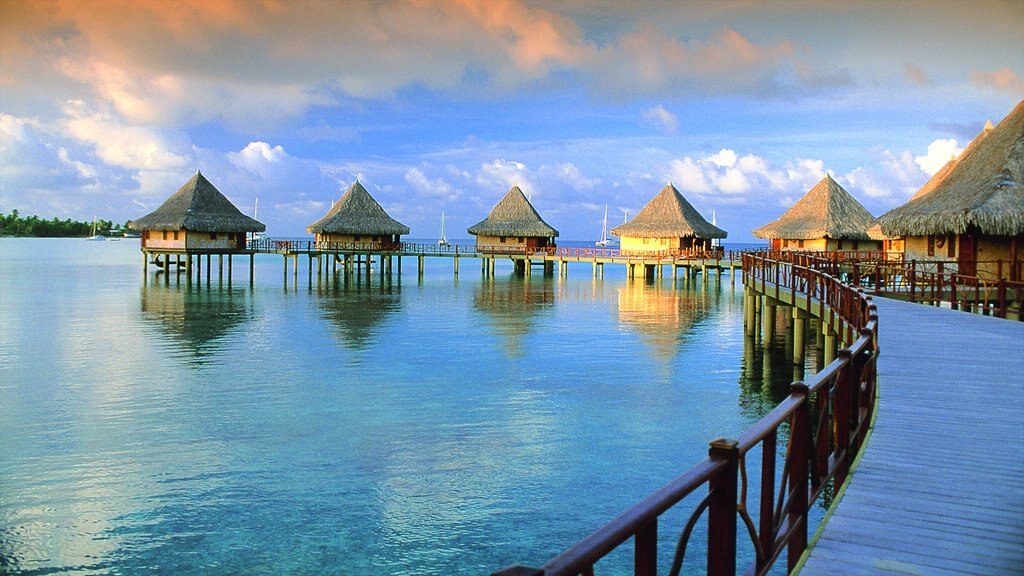 Rangiroa which includes general coastal views