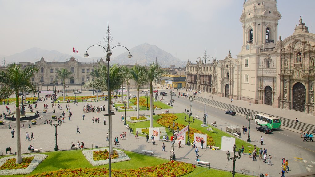 Plaza Mayor showing landscape views, a square or plaza and a city