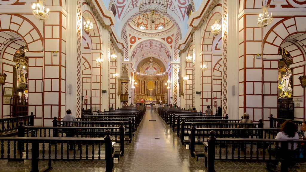 Peru featuring heritage architecture, interior views and a church or cathedral