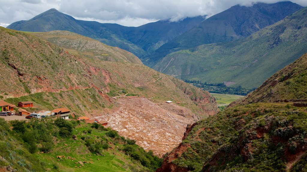 Salt Mines Of Maras featuring mountains