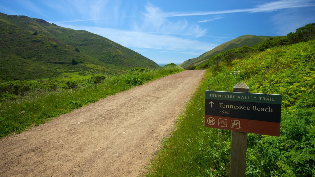 San Francisco featuring signage and landscape views