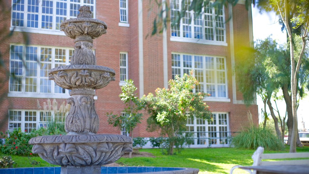 Casa de la Cultura featuring a park and a fountain